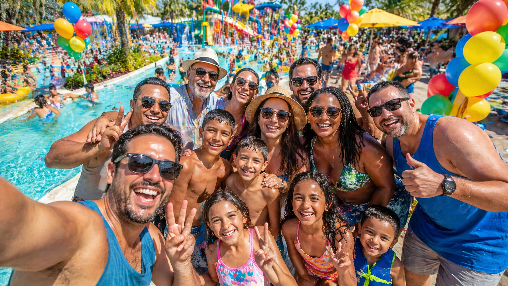 Water park fun poster for group visits